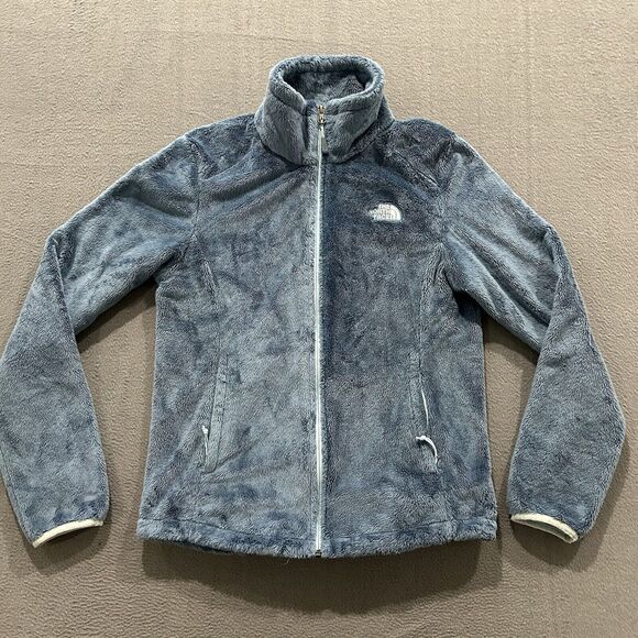 The North Face Jacket Womens Small Blue Full Zip Osito Furry Mock Neck Fleece - Picture 1 of 10